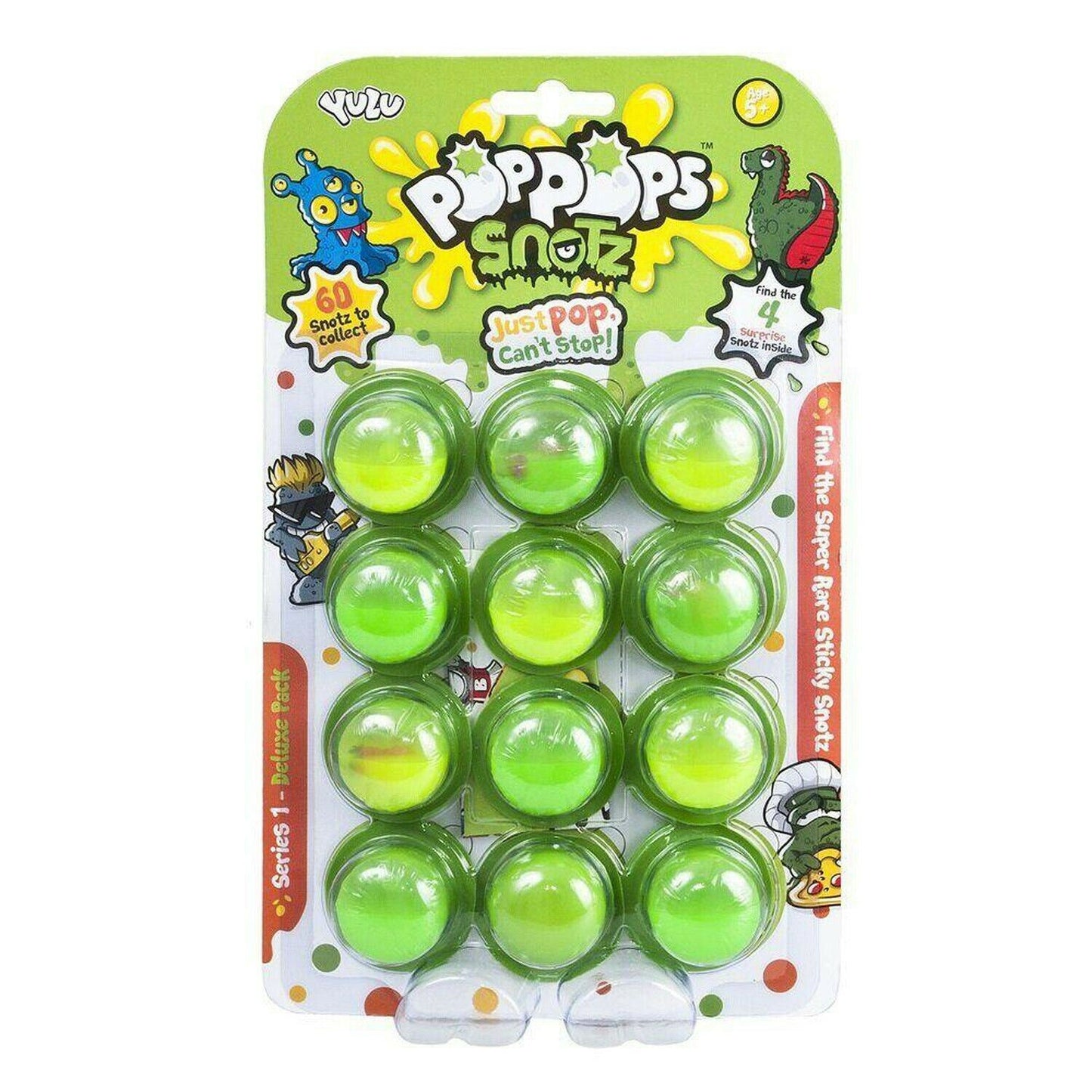 POP POPS SNOTZ Deluxe Pack (12 Bubbles) Slime Toy - Just Pop, Can't Stop!