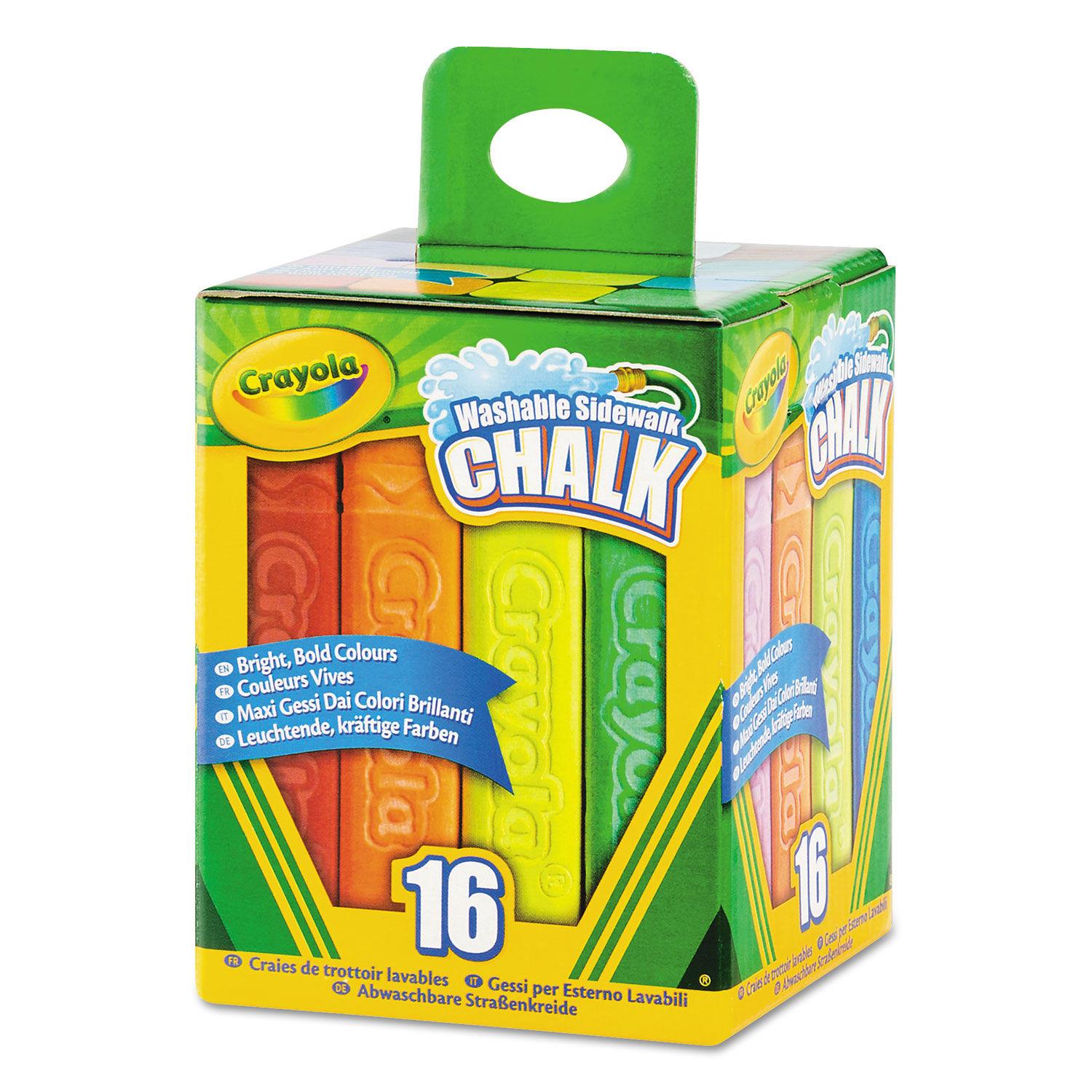 Crayola Washable Sidewalk Pavement Chalk 16 Colors
