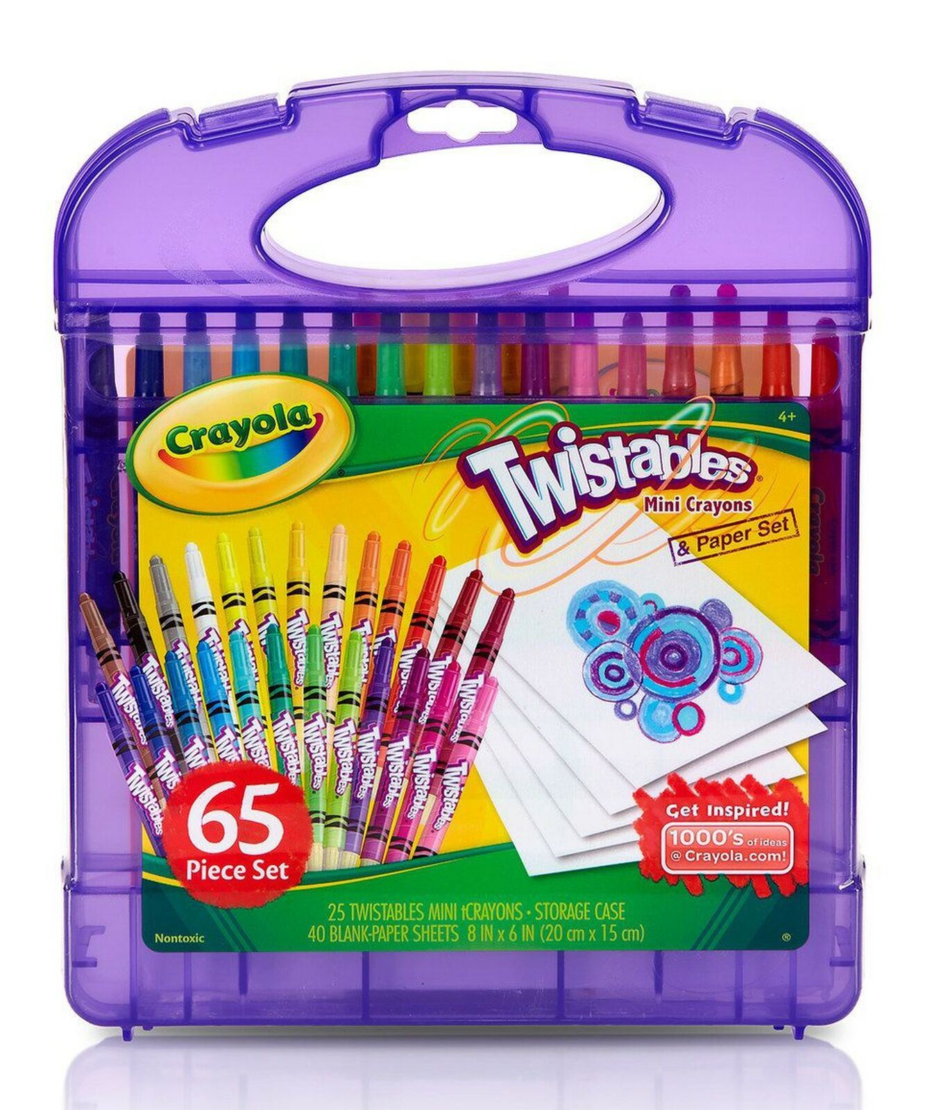 Crayola® TWISTABLES MINI CRAYONS & PAPER SET (65 Pieces) Gift for Kids
