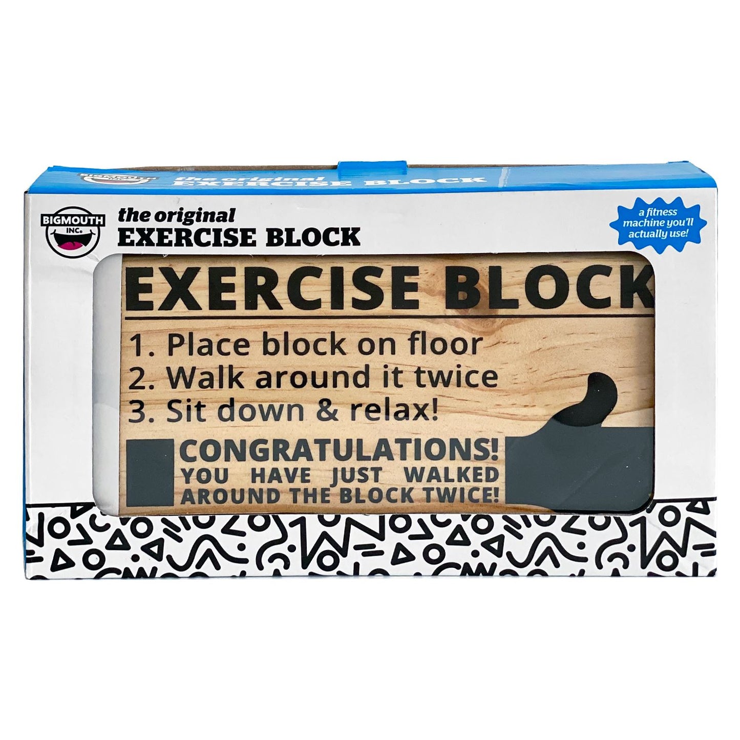 BigMouth Inc EXERCISE BLOCK - Hilarious Wooden Exercise Tool!