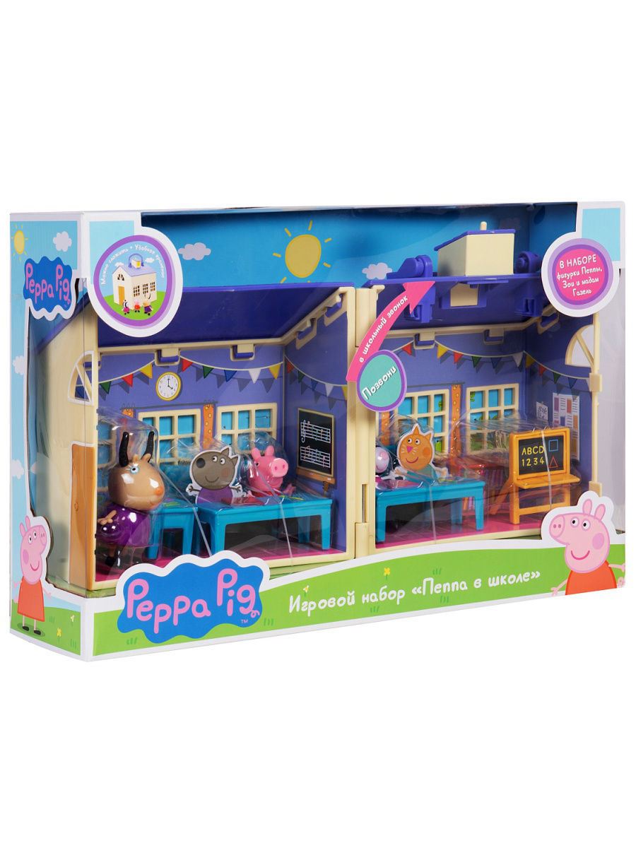 Peppa Pig's School Playset  Zoe Zebra & Madame Gazelle Toy Figures