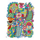 CRAYOLA 529662 Folk Art Escapes Adult Coloring Book Colouring