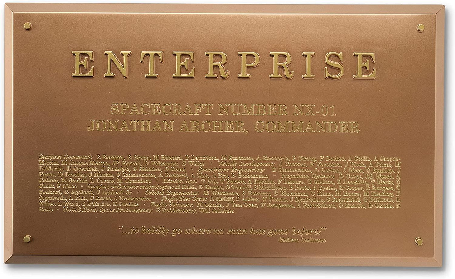 No. 5 NX-01 Enterprise Dedication Plaque Diecast SSSUK905 (Eaglemoss / Star Trek)