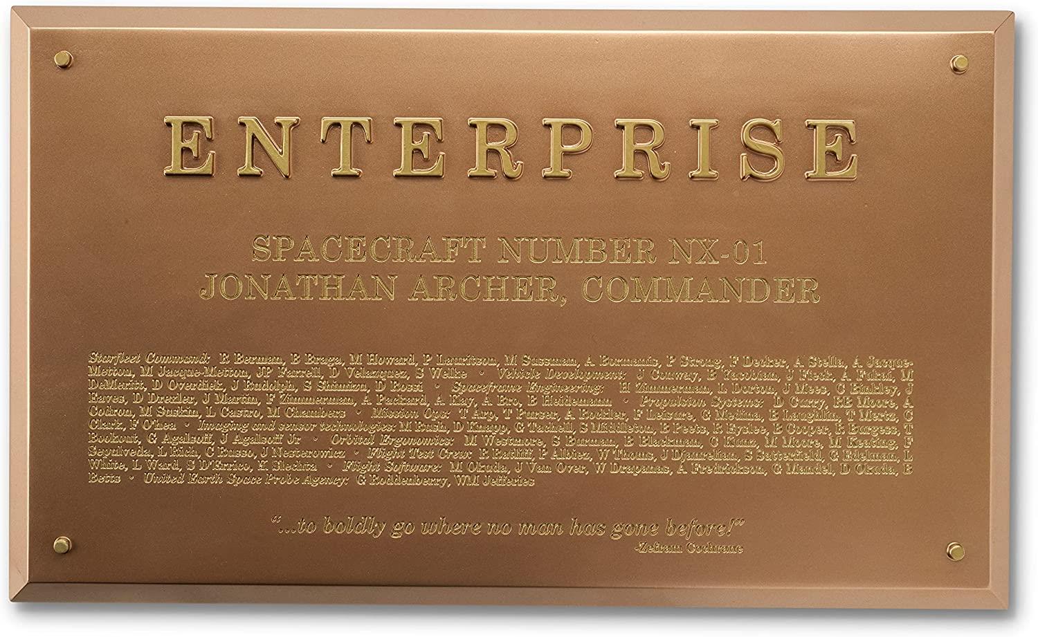 No. 5 NX-01 Enterprise Dedication Plaque Diecast SSSUK905 (Eaglemoss / Star Trek)
