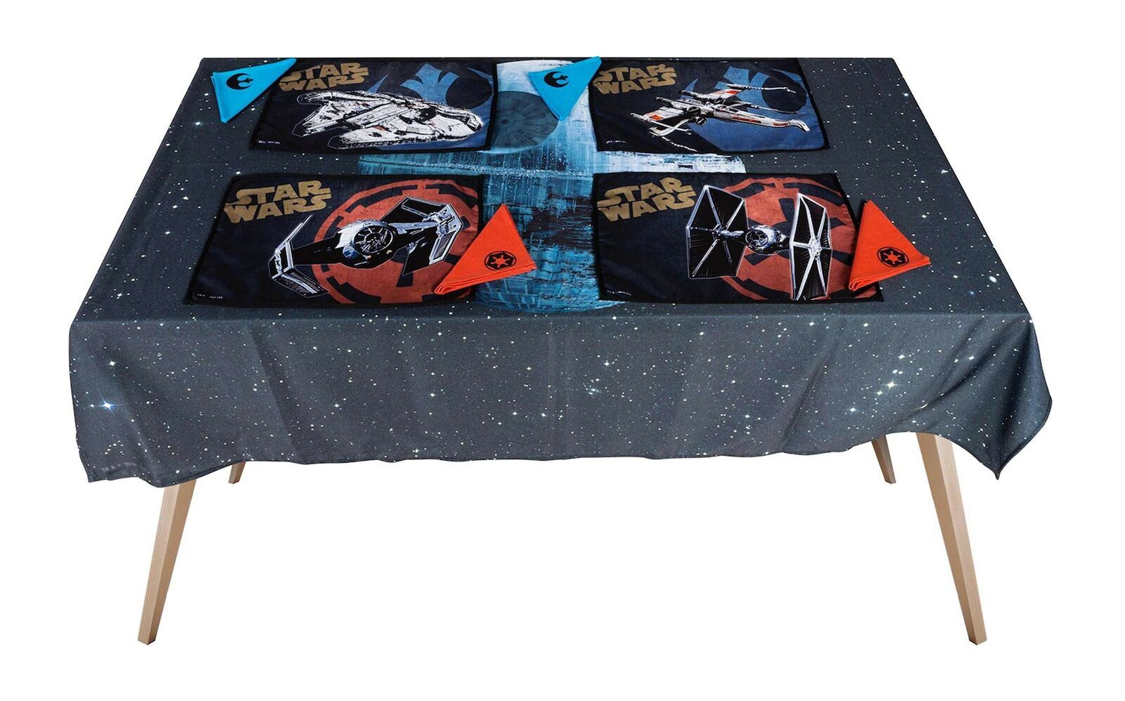 Star Wars DEATH STAR TABLECLOTH SET + 4 Placemats + 4 Napkins (SD Toys)