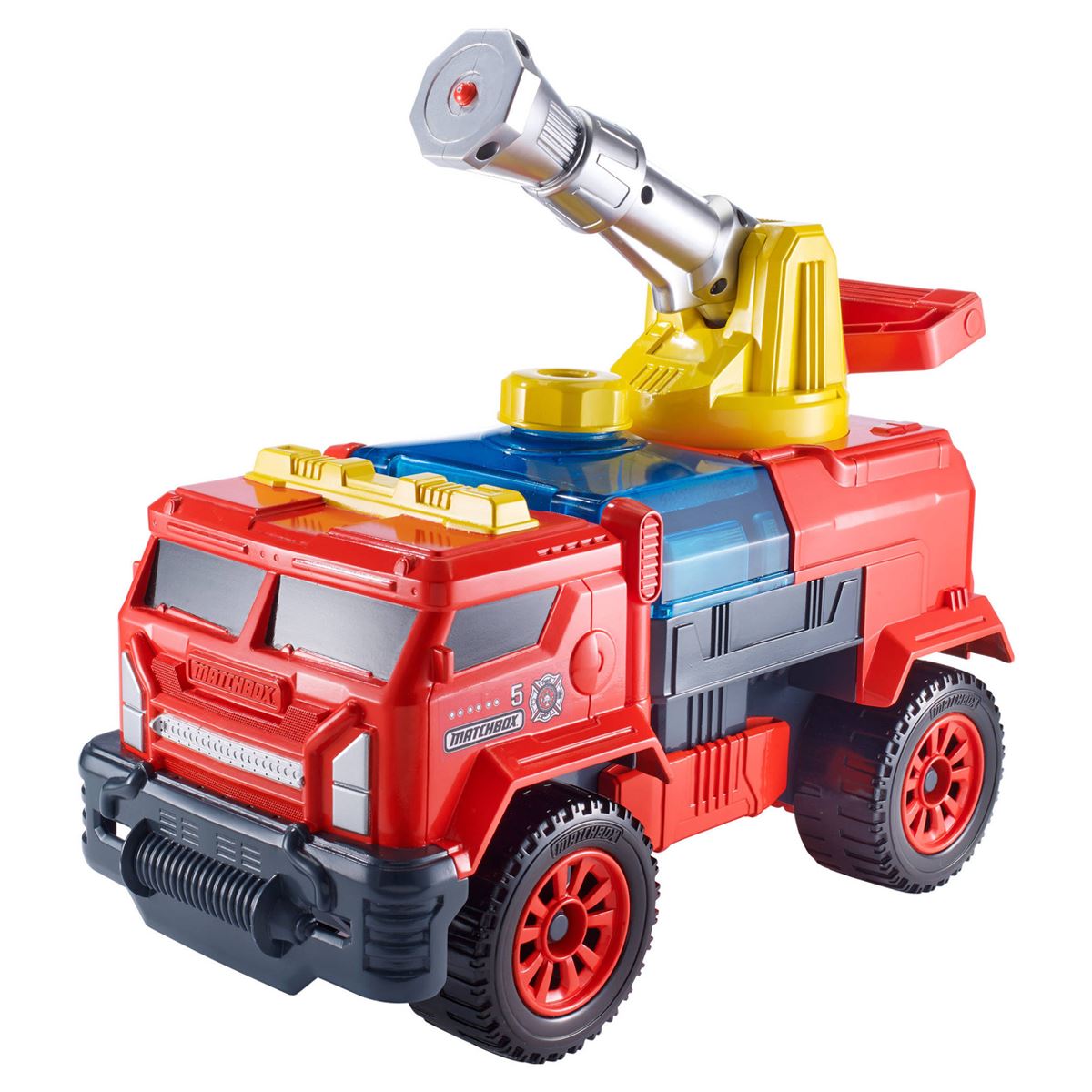 Matchbox AQUA CANNON ULTIMATE FIRE TRUCK Red Engine Squirts Water Toy