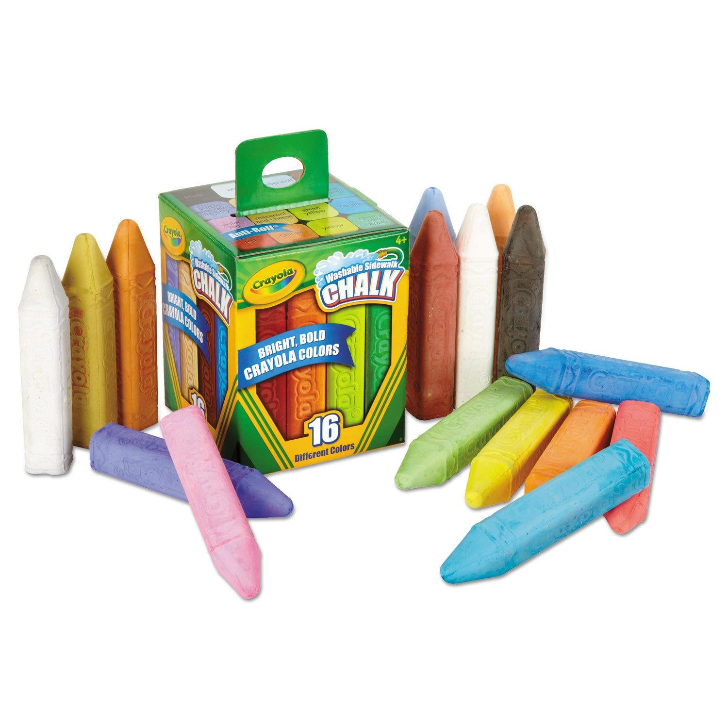 Crayola Washable Sidewalk Pavement Chalk 16 Colors