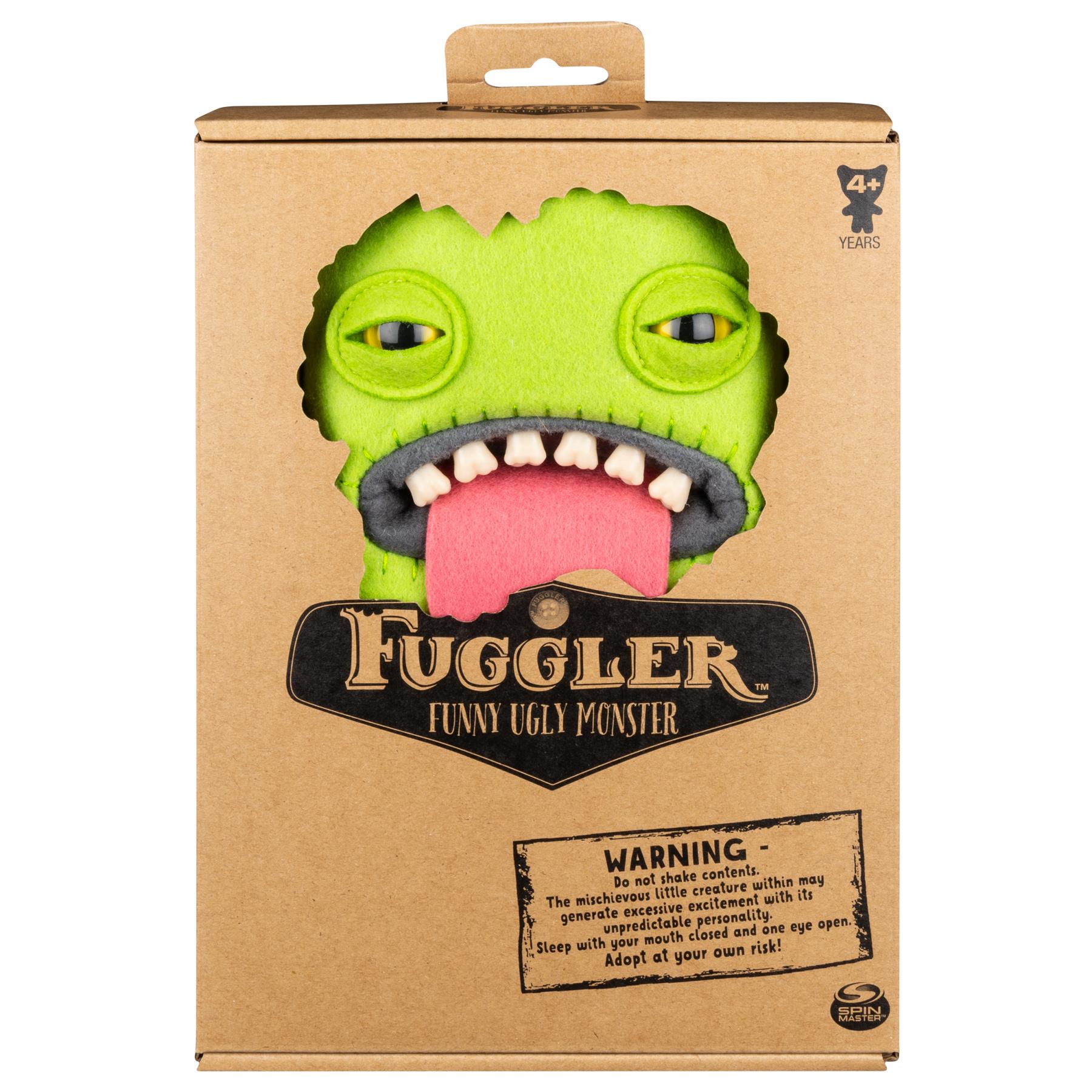 GREEN TONGUE Fuggler Funny Ugly Monster 9" Felt Boxed Plush Toy
