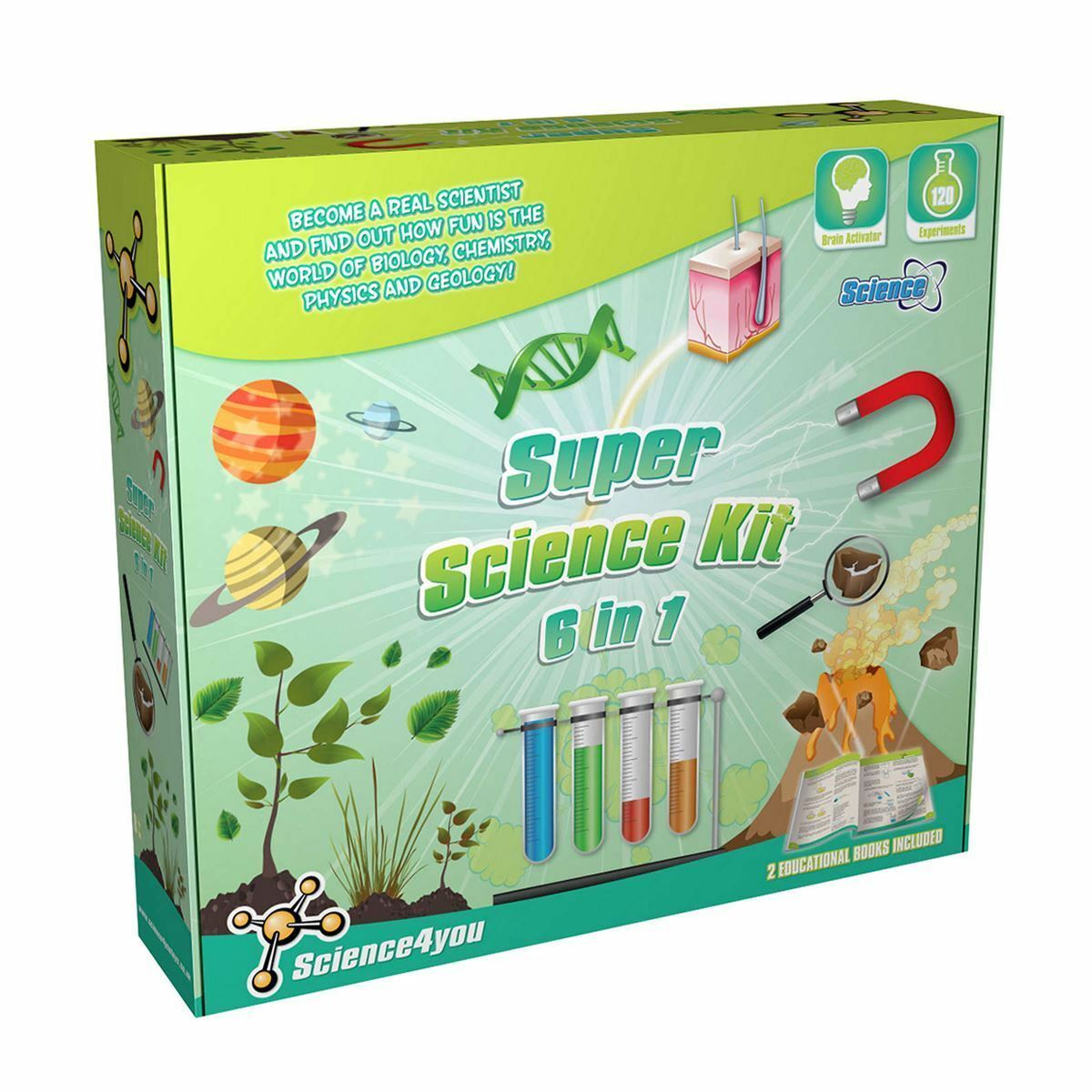Science4You SUPER SCIENCE KIT 6-In-1 Kids Educational Experiments STEM Official
