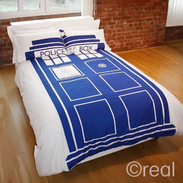 Doctor Who King Size TARDIS Duvet Cover & Pillowcase Bed Set Quilt Official