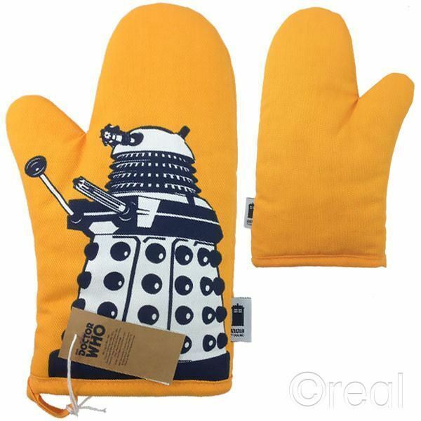 Doctor Who Orange Dalek Oven Glove Mitt Pot Holder BBC Official