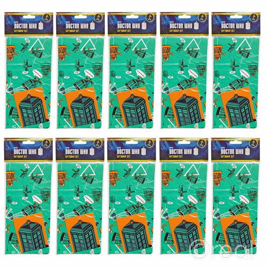 10 Doctor Who Gift Wrap Sets Birthday Tags Wrapping Paper TARDIS Official