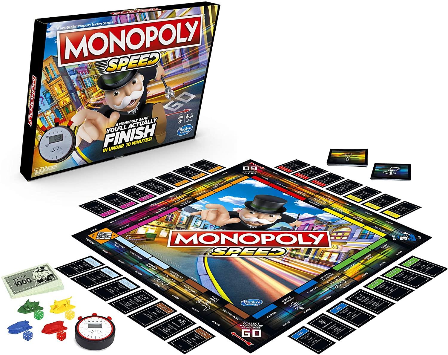 Hasbro Monopoly SPEED Family Board Game