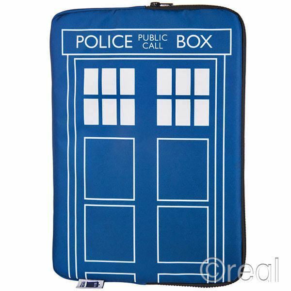 Doctor Who TARDIS 15" Laptop Case Zip-Up BBC Official Licensed