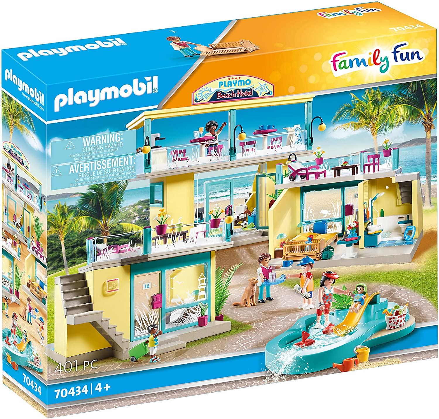 PLAYMOBIL Family Fun Beach Hotel 70434 Action Figure Playset