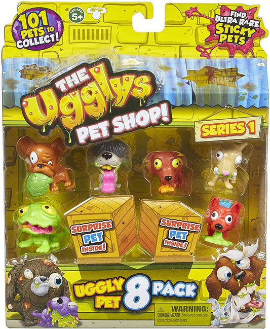 Uggly Pet 8 Toy Pack The Ugglys Pet Shop Mini Figures Styles May Vary