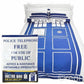 Doctor Who King Size TARDIS Duvet Cover & Pillowcase Bed Set Quilt Official