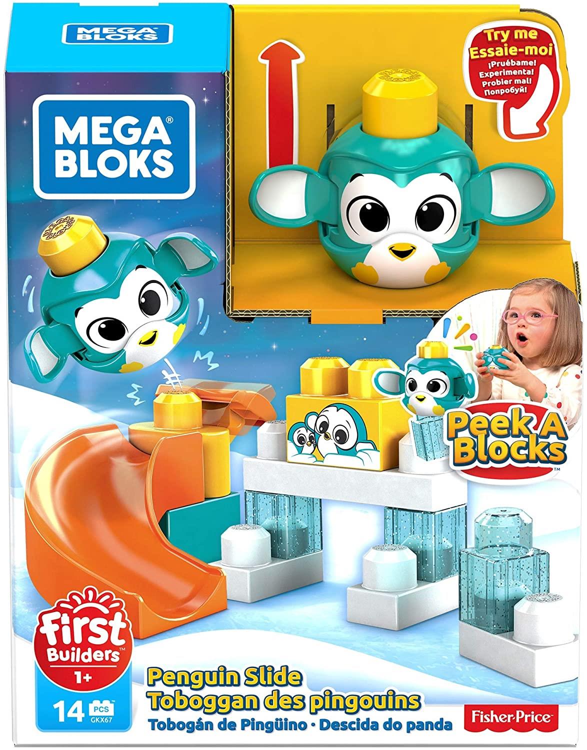 Fisher-Price Mega Bloks First Builders Peek-A-Blocks Penguin Slide Playset