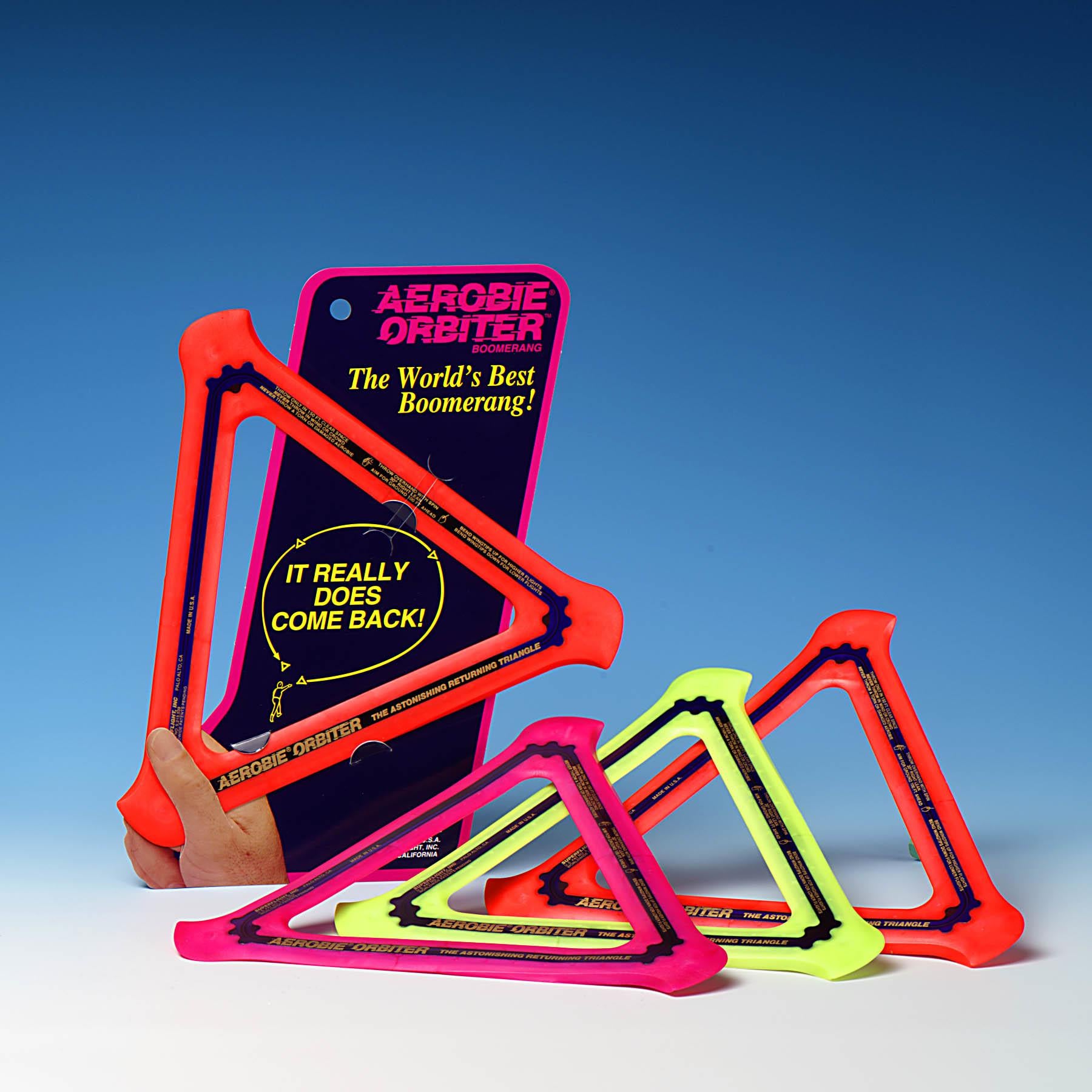 Aerobie Orbiter Boomerang Ring Frisbee Flying Disc Throw Toy Random Colour