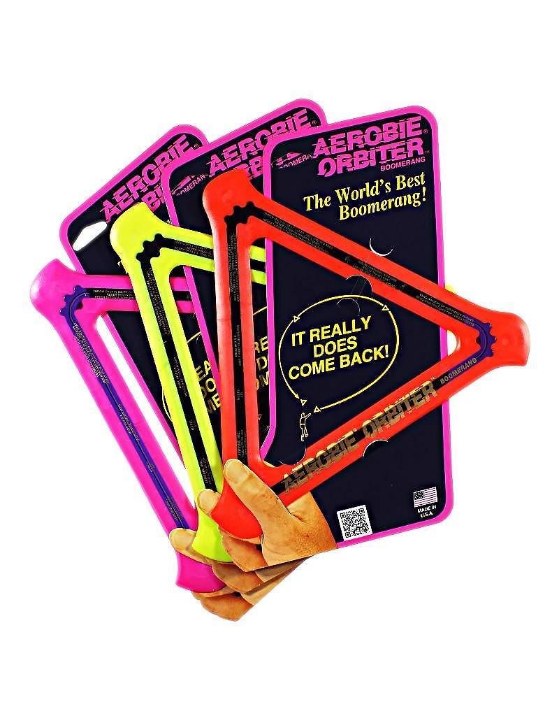 Aerobie Orbiter Boomerang Ring Frisbee Flying Disc Throw Toy Random Colour