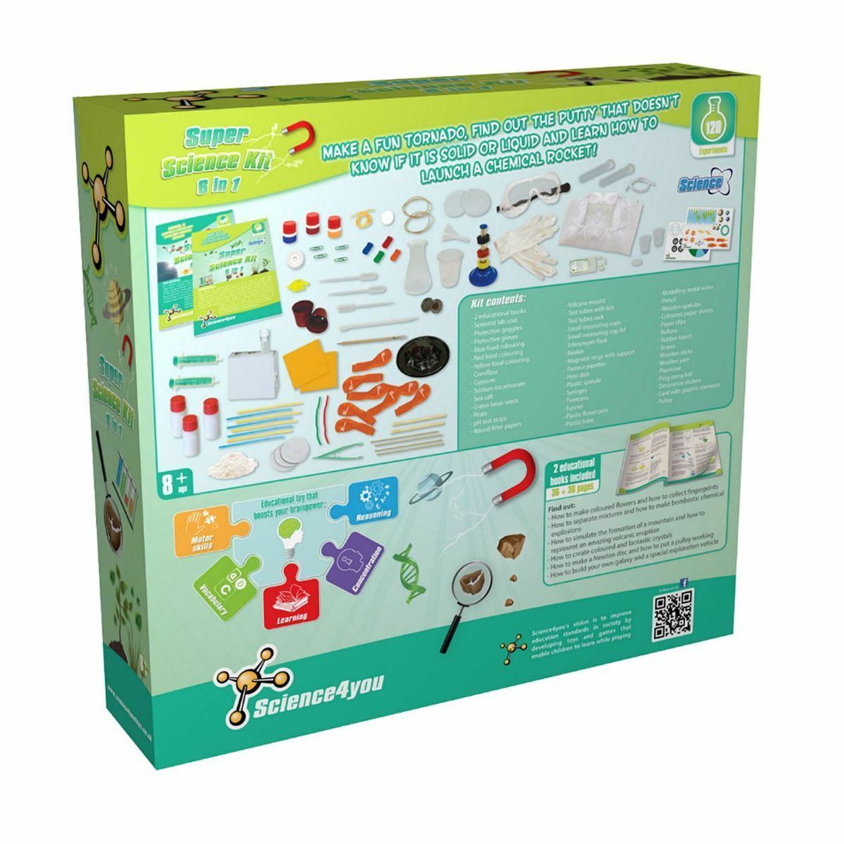 Science4You SUPER SCIENCE KIT 6-In-1 Kids Educational Experiments STEM Official